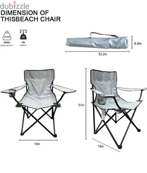 Camping Chair, Beach Chair foldable with bag 3