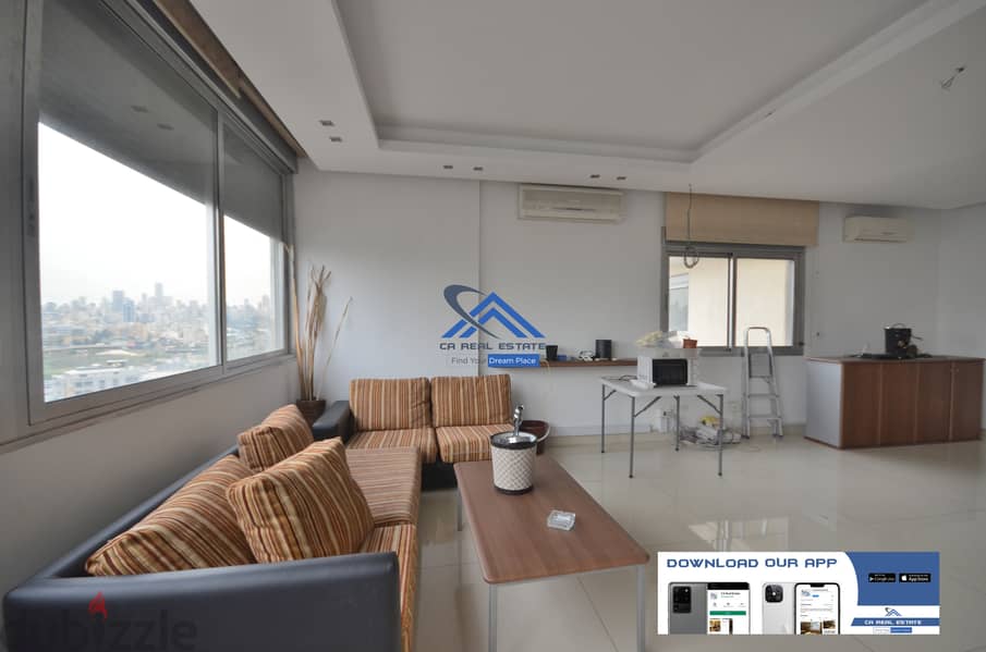 super deluxe for rent in hazmieh with open view 2