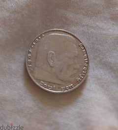 German Nazi Hitler Silver Two Marks Coin pre WW II
