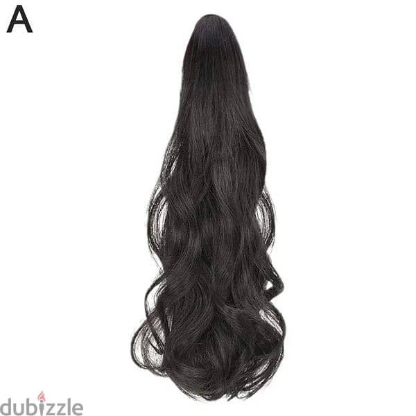 ponytail extention hair claw black only 5