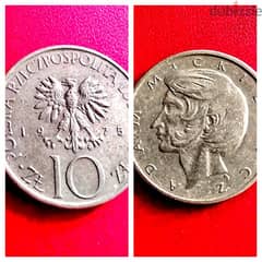 1975 Poland 10 Zlotych Mickiewicz 0