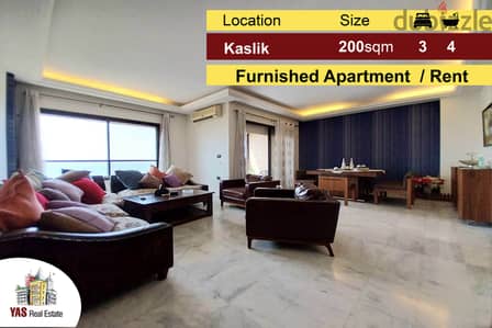 Kaslik 200m2 | Luxury | Furnished | Rent | Open View | YV/EH |