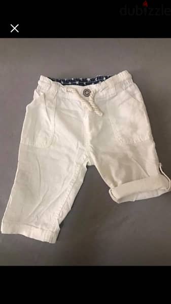 white pantacourt (short) laine H&M 4-6 months