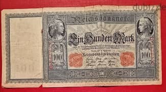 1910 Germany 100 Mark low grade banknote