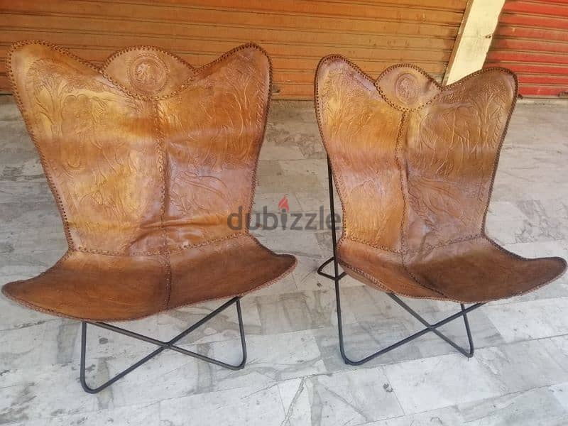 arm chairs genuine leather bufallo original england 5