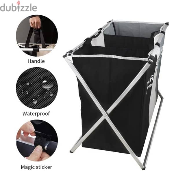 Foldable Laundry Basket with Waterproof 137L Bags 2