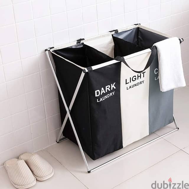 Foldable Laundry Basket with Waterproof 137L Bags 3
