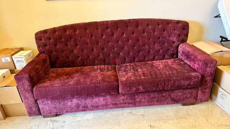 Sofa capitoné purple toul 210 m w 3ared 80 cm 1