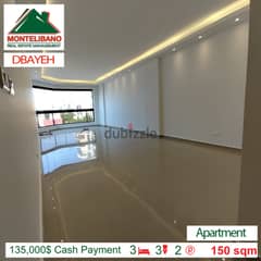 135,000$/Cash Payment!!! Apartment for sale in Dbayeh!!!