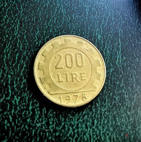 1978 Italy 200 Lire M. Valluci Copper-Aluminum 0