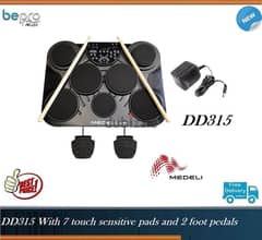 Medeli DD315 Drum kit 7 touch sensitive pads and 2 foot pedals 0