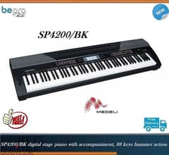 Medeli SP4200 BK,Digital stage piano with accompaniment,88 keys hammer