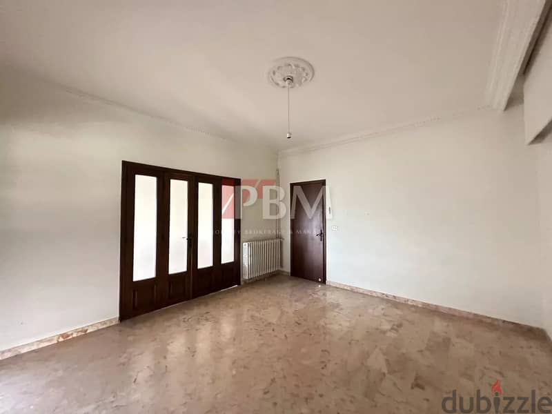 Good Condition Apartment For Rent In Achrafieh | Balcony | 240 SQM | 2