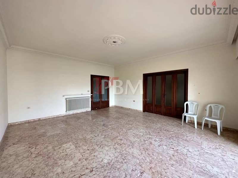 Good Condition Apartment For Rent In Achrafieh | Balcony | 240 SQM | 3