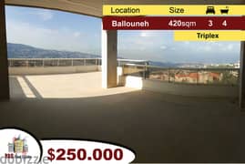 Ballouneh 420m2 Triplex | Luxury | Panoramic View | 0