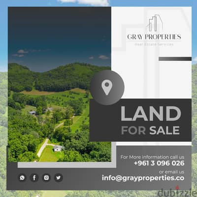 1,300 M2 for sale in Brazilia, Al Rihanye-Baabda! ارض للبيع في بعبدا