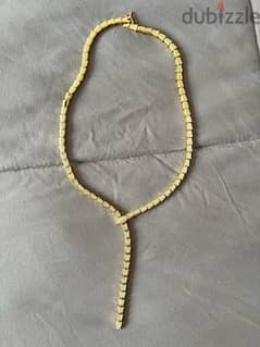 gold plated zircon necklace