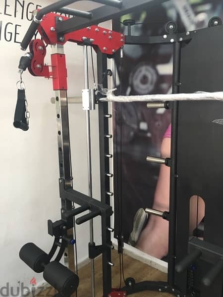 gym in one machine v cable smith squat and bench rack & more 4