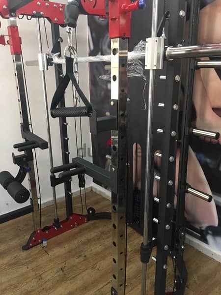 gym in one machine v cable smith squat and bench rack & more 9