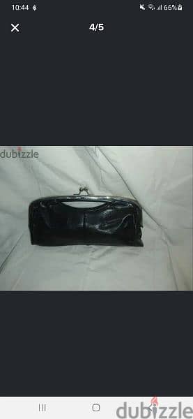 real leather hand bag black 3