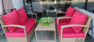 outdoor furniture طقم رزين 0