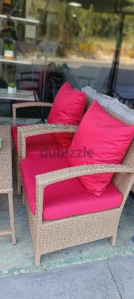 outdoor furniture طقم رزين 2