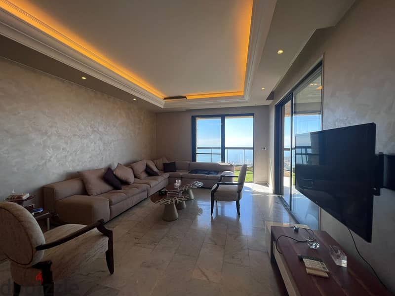 Furnished duplex - Sea View For Sale in Broummana 3