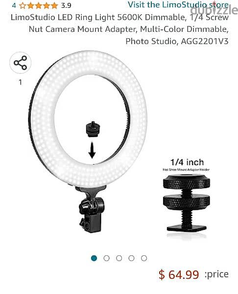 RING LIGHT table adjustable HOT PRICE 6