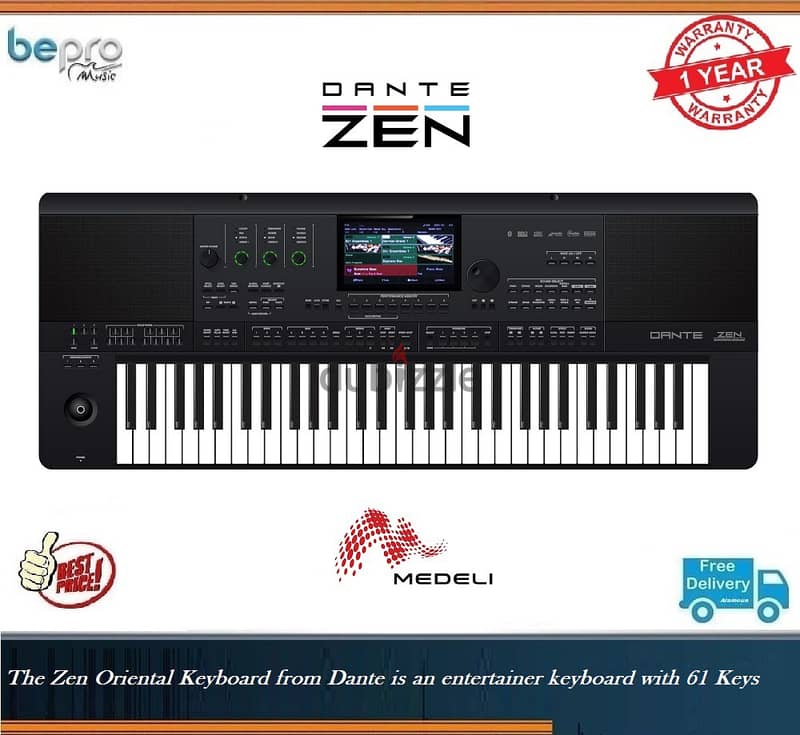 Medeli AKX10 Dante Zen Arabic arranger keyboard 61 keys, Oriental Key 0
