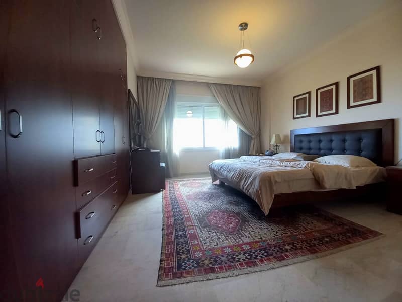 Decorated 250m2 apartment + open sea view for sale in Sahel Aalma 14