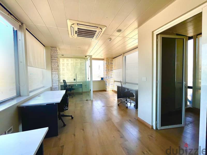 JH23-1951 Furnished office 300m for rent in Hazmiyeh, 2,100$ cash 2