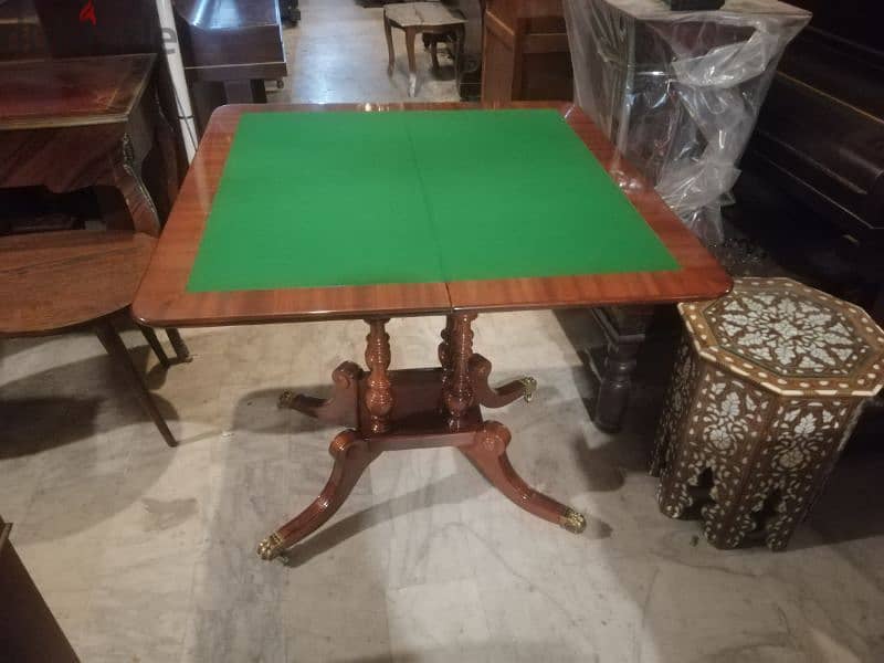 طاولة لعب ورق ريجنسي أصلي قديم شغل فني رائع جدا table de jeu 1