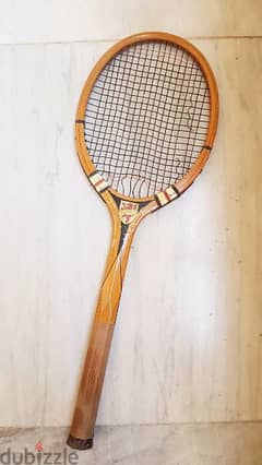 Vintage Wooden Tennis Racket 0