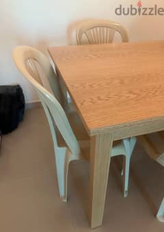 dining table 8 seats high quality Veneer coating lite wood