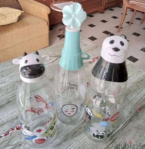 leak proof glass bottles+straws 8