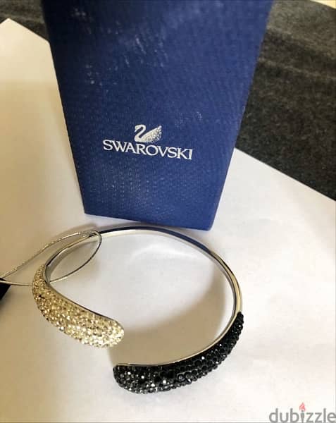 SWAROVSKI bracelet silver black and white rodium plated 1