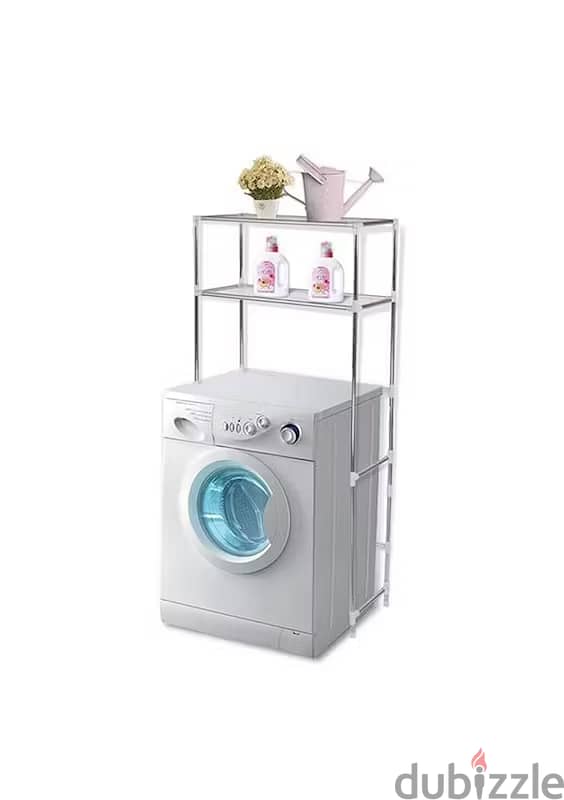 2 Tier Over The Washer Washing Machine Organizer Shelf Storage