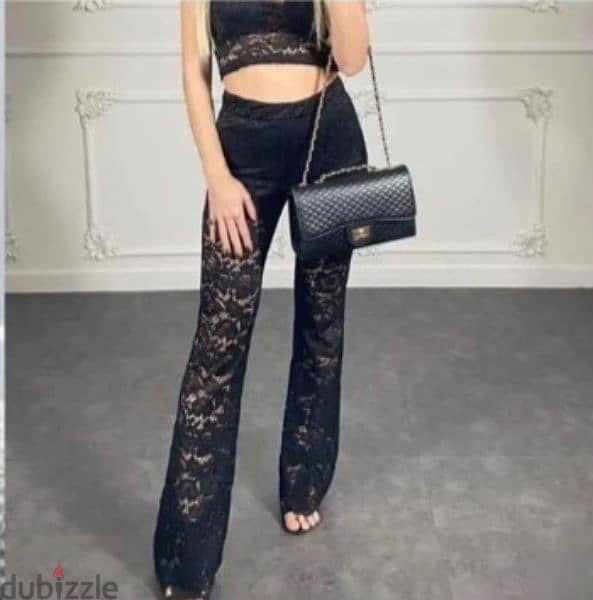 valentino copy pants black all lace s to xxL 4