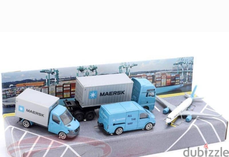 Maersk Logistics (4 items set) diecast car model 1;64. 1