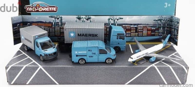 Maersk Logistics (4 items set) diecast car model 1;64. 2