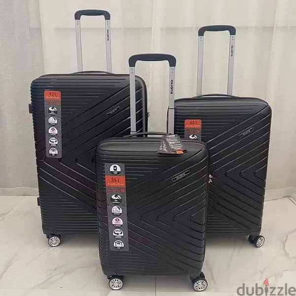 Iguana Polycarbonate set of 3 suitcase travel bag luggage 0