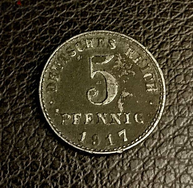 1917 Germany 5 Pfennig coin 1