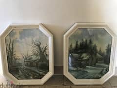 2 wall paintings set