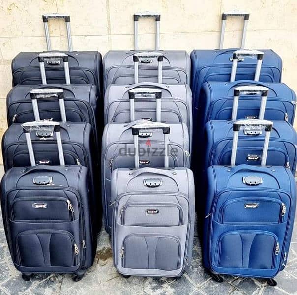 Set of 4 Bags Soft cover heavy duty luggage 0