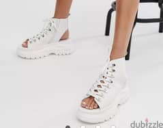 Bronx chunky hiker sandals in white leather 39 (40) 0