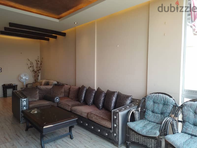 100m2 Furnished apartment + view for sale in kornet chehwan / Rabwe 11