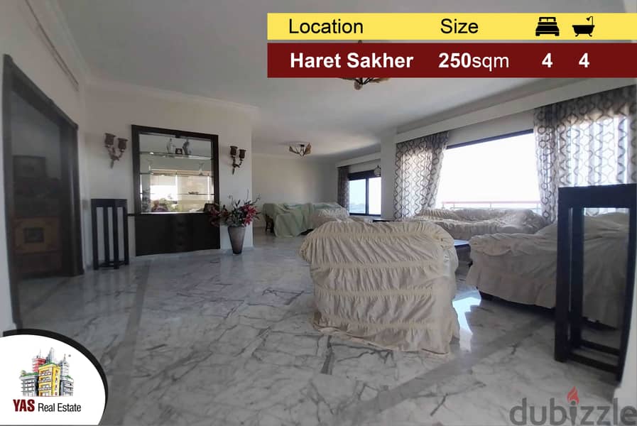 Haret Sakher 250m2 | Spacious Apartment | Fully Renovated | Open View 0