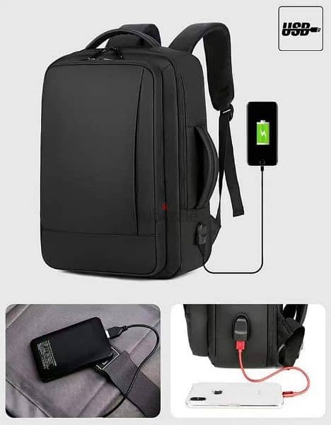 Travel backpack aopinyou with warranty water resistant with USB port 2