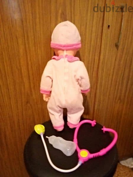 BABY BORN BIG Girl SIMBA As New Toy +Stethoscope +water bottle 44Cm=16 7