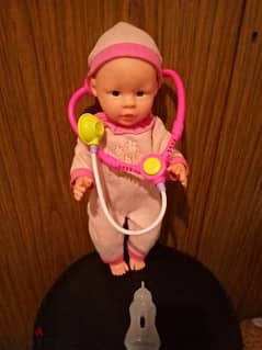 BABY BORN BIG Girl SIMBA As New Toy +Stethoscope +water bottle 44Cm=15